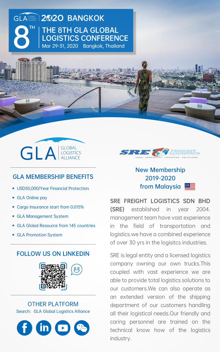 GLA New Membership — SRE FREIGHT LOGISTICS