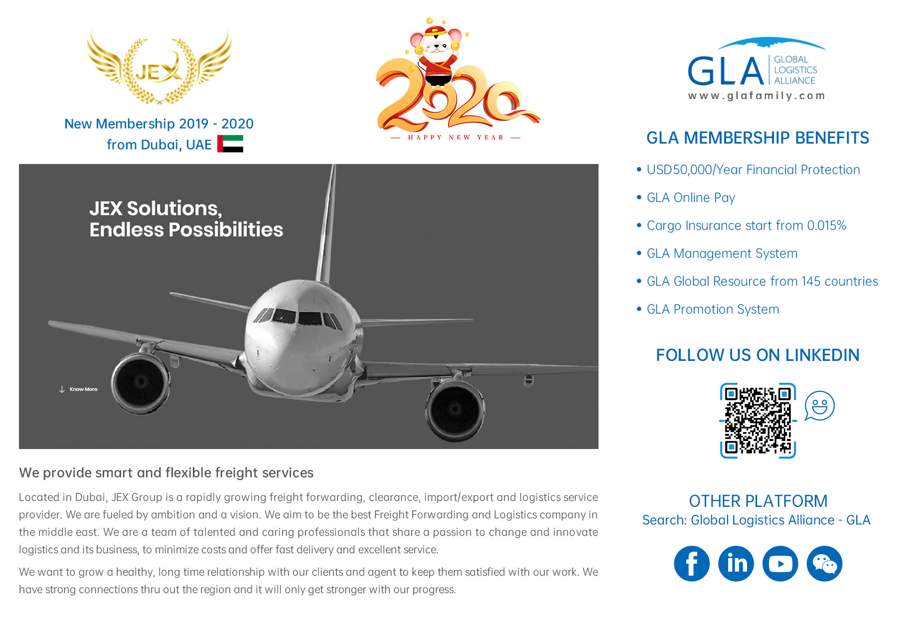 GLA NEW MEMBERSHIP | JEX International Logistics LLC. representing Dubai, UAE