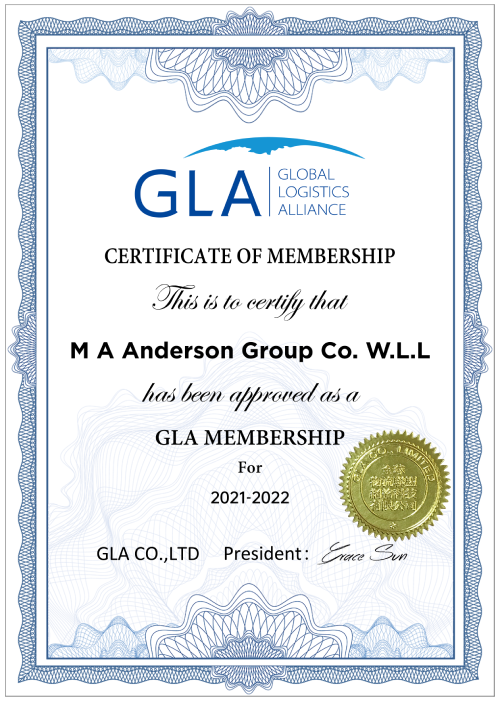 M A Anderson Group Co. W.L.L   certificate.png