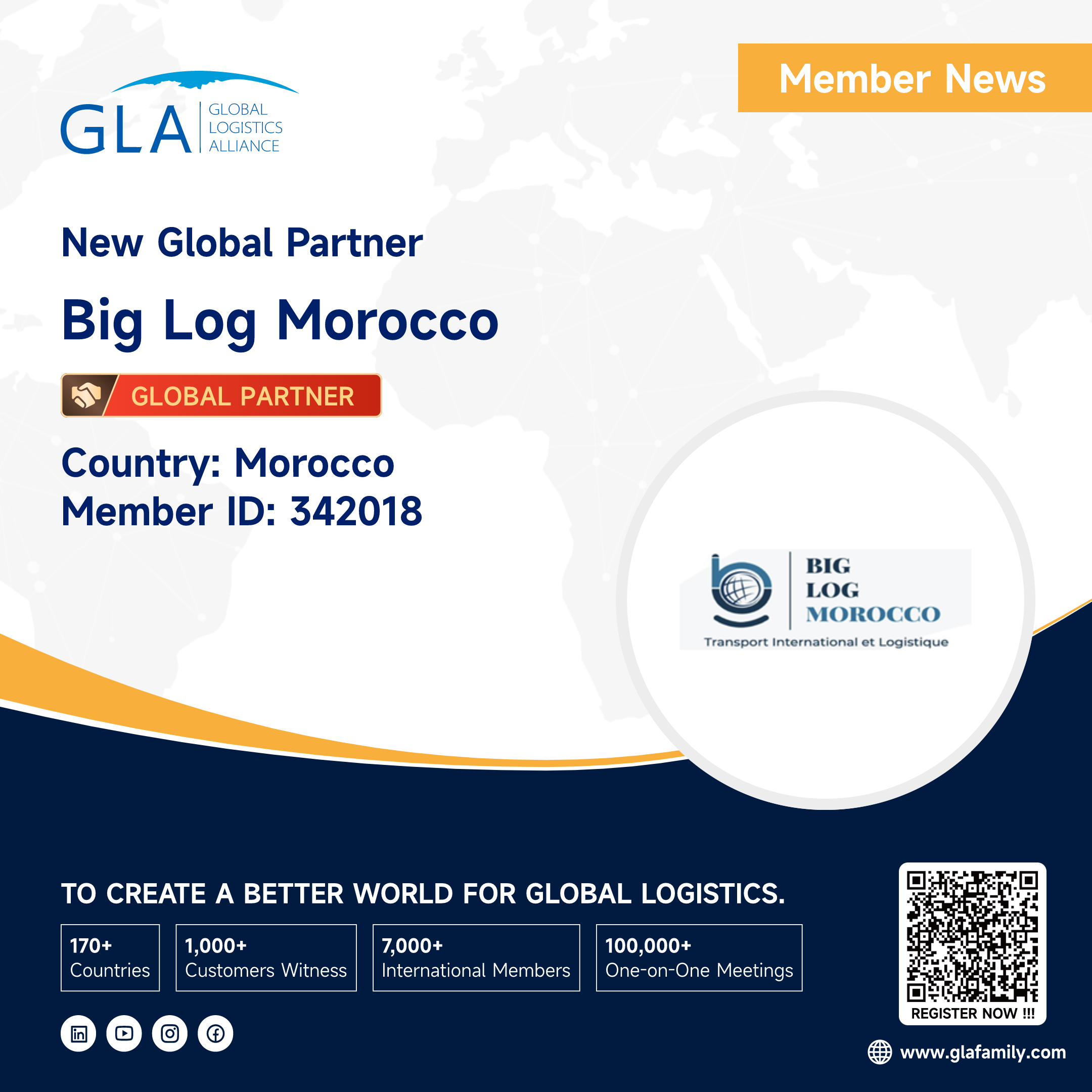 Welcome! New GLA Global Partner from Morocco ———— BIG LOG MOROCCO