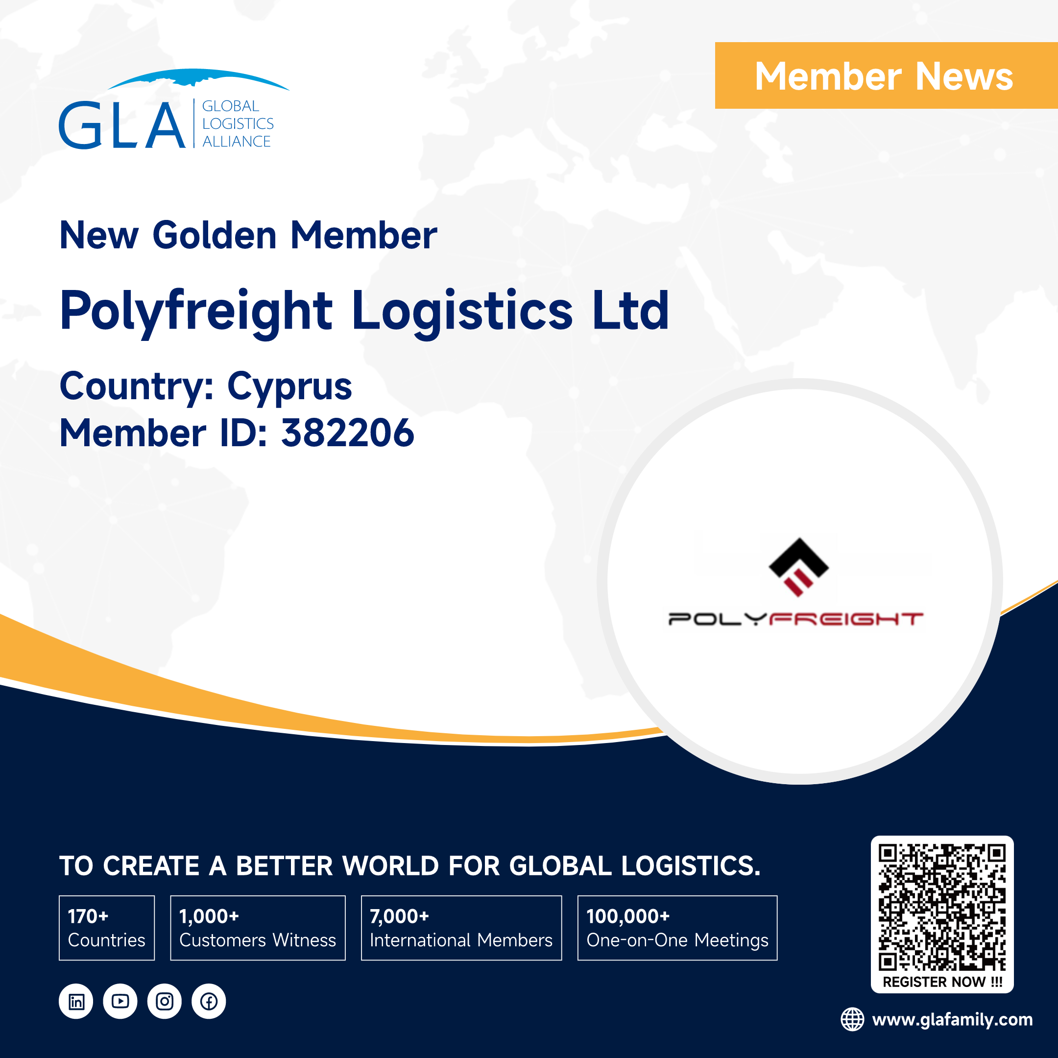 Welcome! New GLA Golden Member from Cyprus ———— POLYFREIGHT LOGISTICS LTD