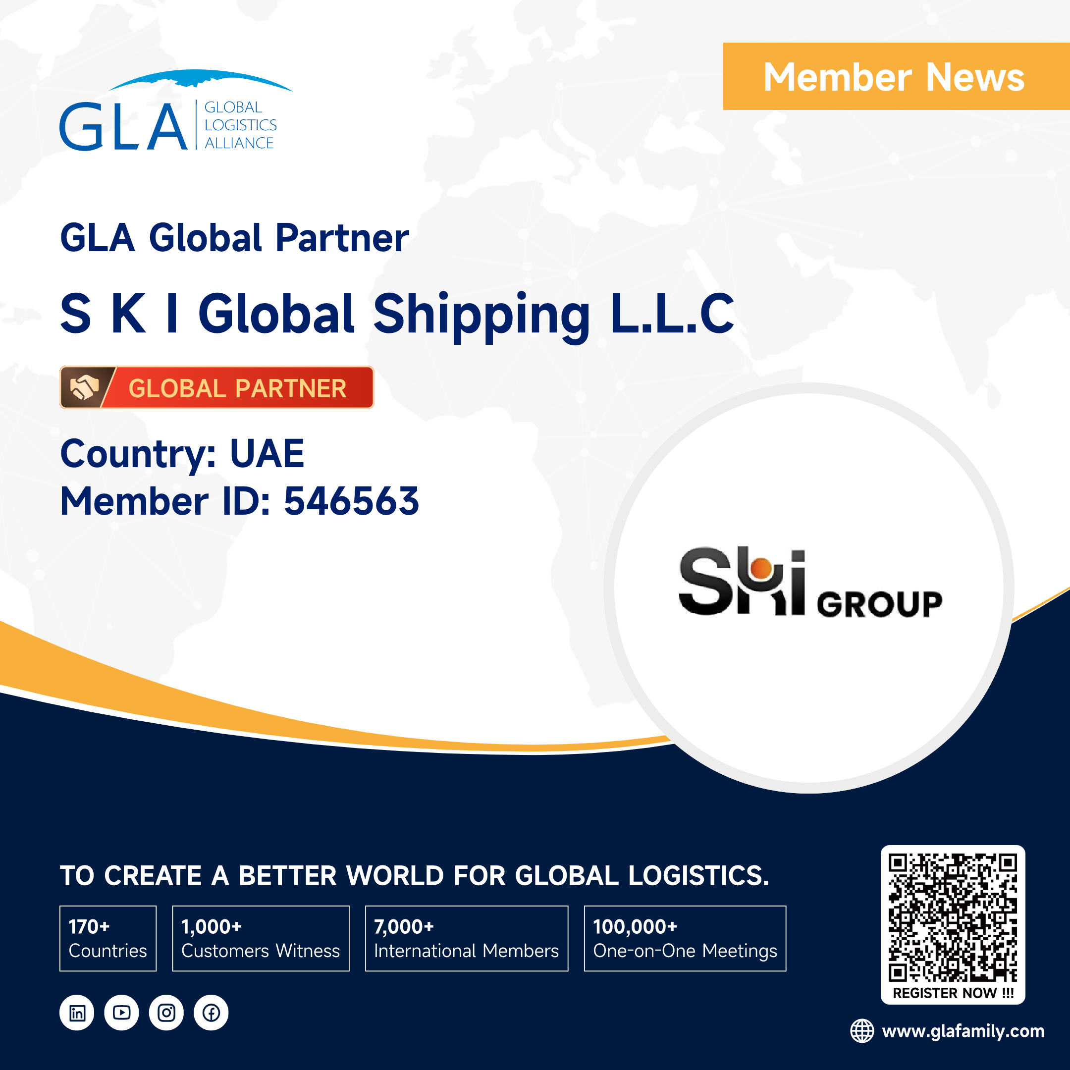 Welcome! New GLA Global Partner from UAE ———— S K I GLOBAL SHIPPING L.L.C