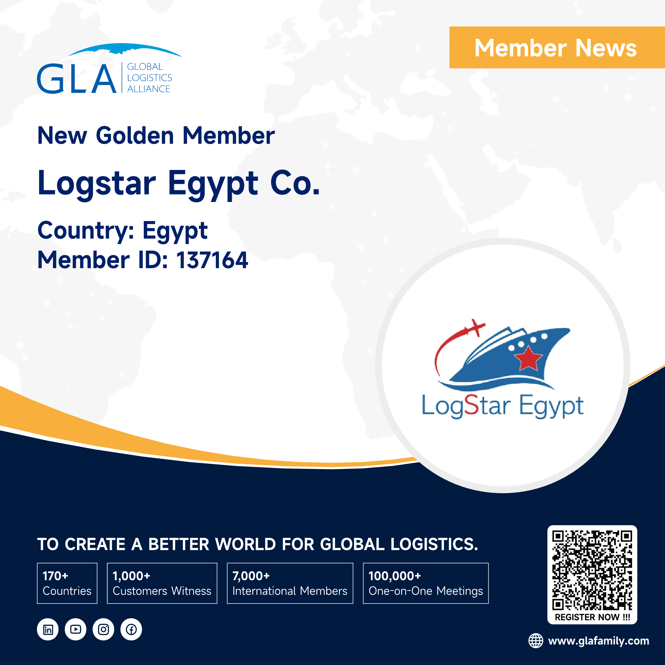 Welcome! New GLA Golden Member from Egypt ———— LogStar Egypt Co.