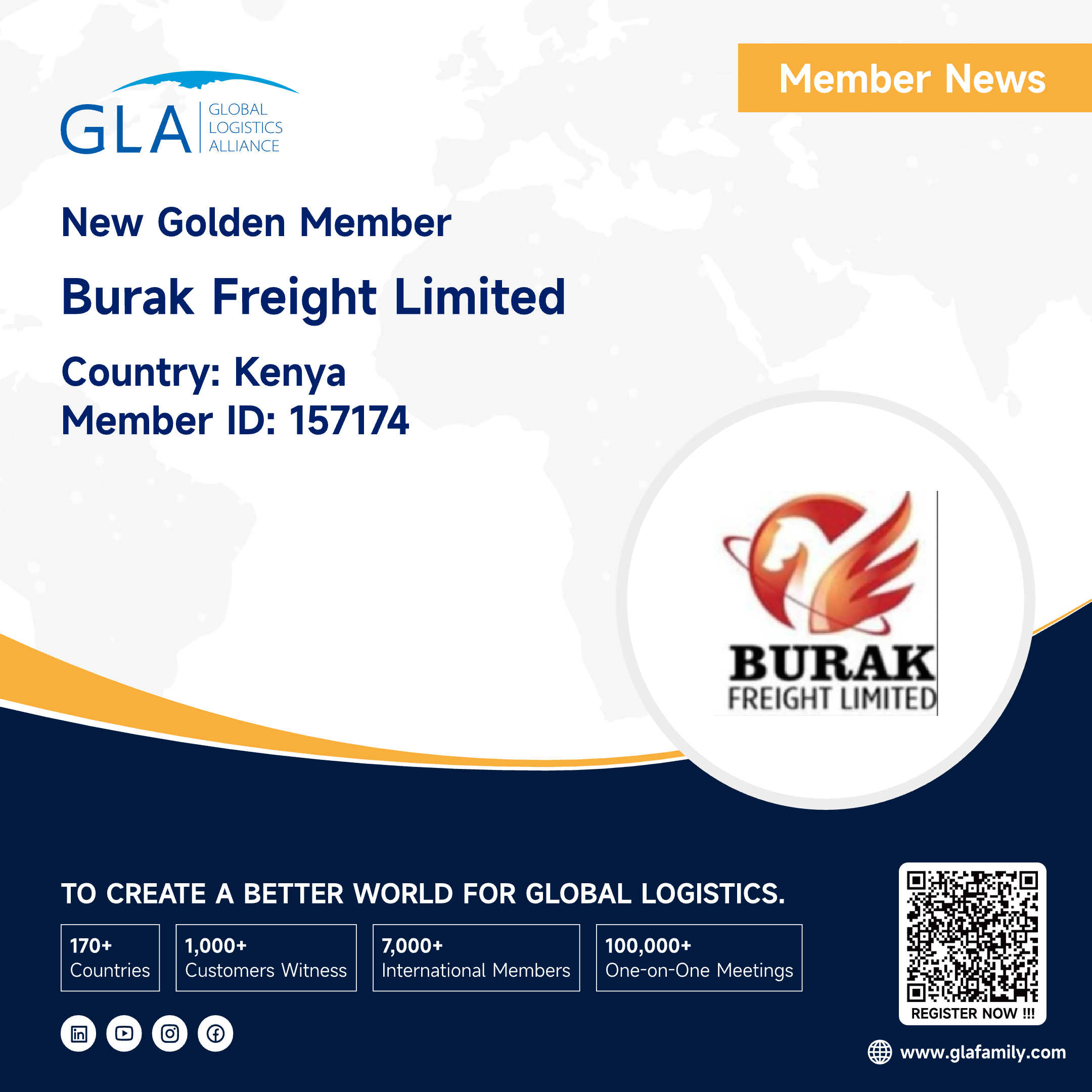 Welcome! New GLA Golden Member from Kenya ———— BURAK FREIGHT LIMITED