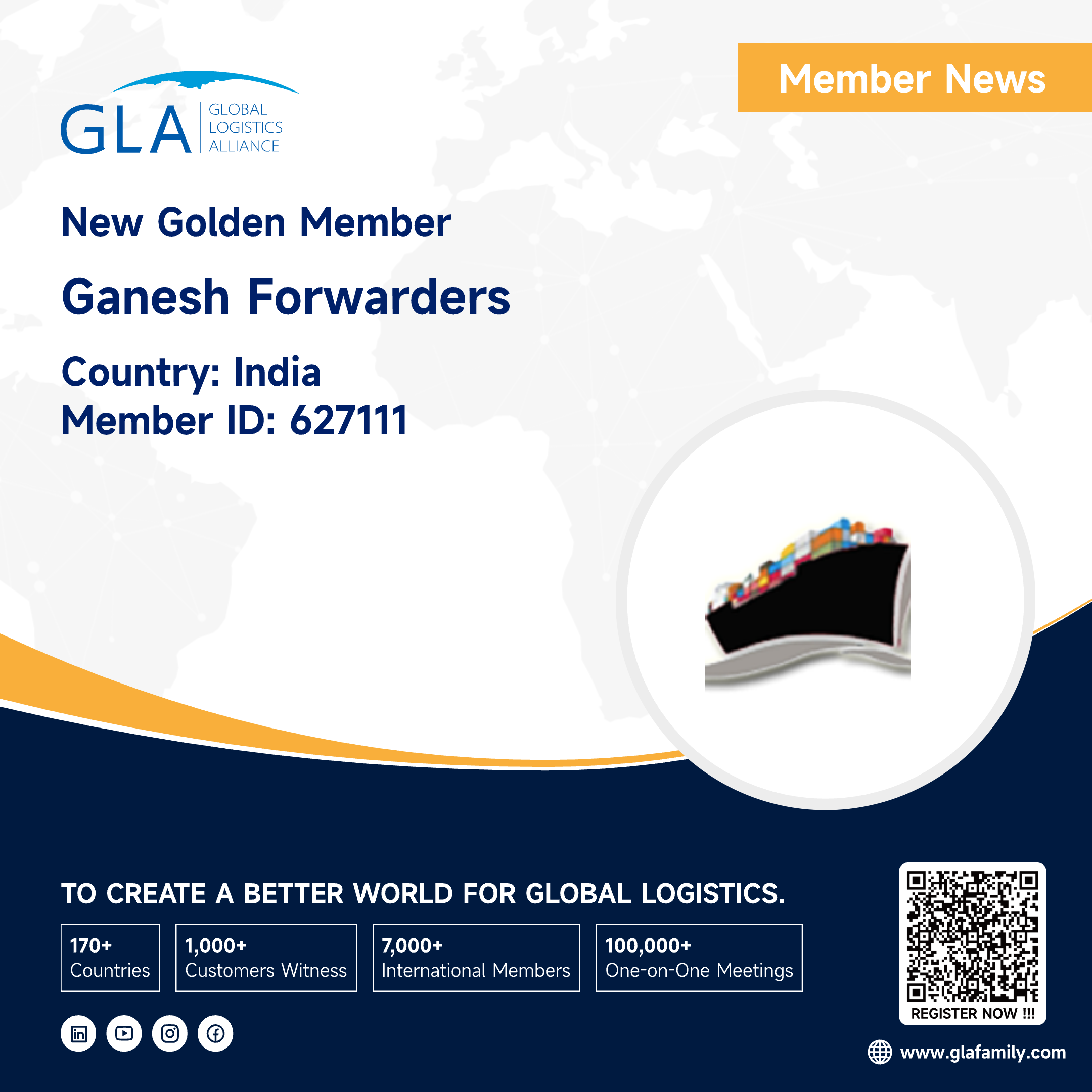 Welcome! New GLA Golden Member from India ———— GANESH FORWARDERS