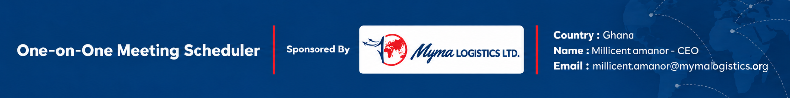 One-on-One Meeting Scheduler Sponsored By Myma Logistics